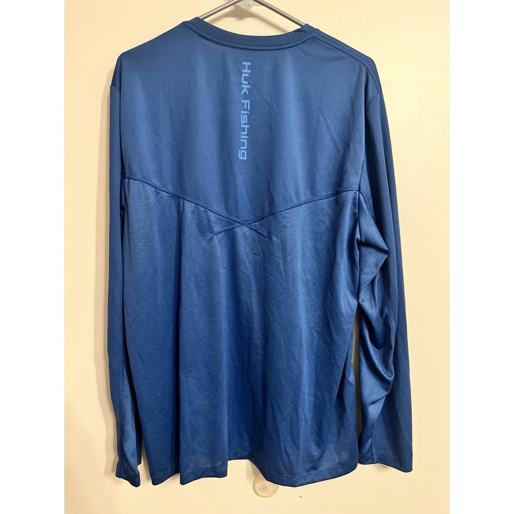 HUK Performance Fishing Gear Long Sleeve Shirt Mens L Large Blue - large - Picture 5 of 6